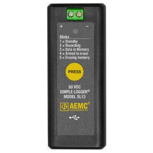 AEMC Instruments 2156.13 - SL13 Single Channel 0-50V DC Voltage Data Logger