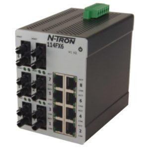 N-Tron 114FX6-SC Unmanaged Multimode Ethernet Switch - 14 Port w/SC Fiber Connector