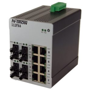 N-Tron 112FX4-ST Unmanaged Multimode Ethernet Switch - 12 Port w/ST Fiber Connector