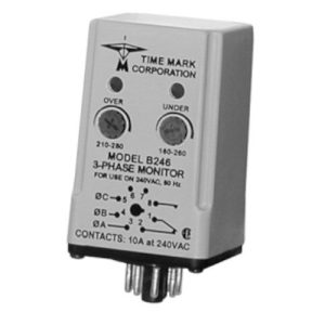Time Mark Corp. Model A246 3-Phase Power Monitor, 120 VAC, SPDT, Socket Mount