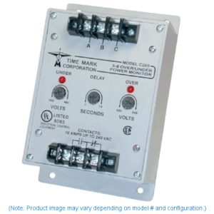 Time Mark Corp. Model C269 3-Phase Over & Under Voltage Monitor, SPDT, Surface Mount, 480V, 60 Hz