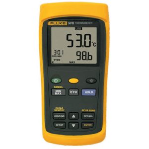 Fluke Electronics FLUKE-53-2B Single Input Digital Thermometer w/USB Recording -418-3212°F (-250-1767°C)