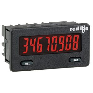 Red Lion Controls CUB5B000 8-Digit Miniature Dual Counter & Rate Meter w/Backlit LED Display