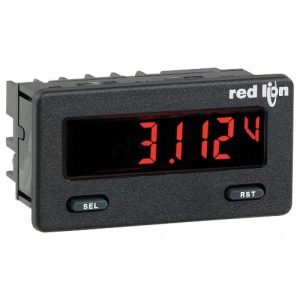 Red Lion Controls CUB5VB00 DC Voltage Meter - Miniature 5-Digit w/Red-Green Backlit Display