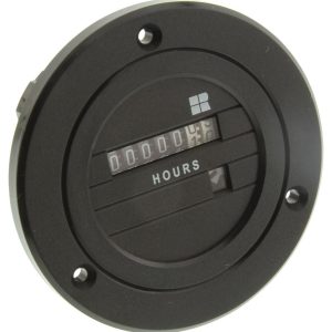 Trumeter 711-0160 7 digit electromechanical hour meter - 115 VAC, 60Hz, 3-hole housing, screw terminals