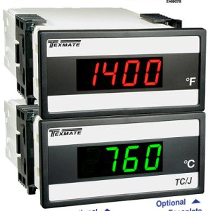 Texmate DX-35-TC-JF Thermocouple Temperature Meter 3 1/2 Digit with 0.56” or 0.8" LEDs in a 1/8 DIN Case